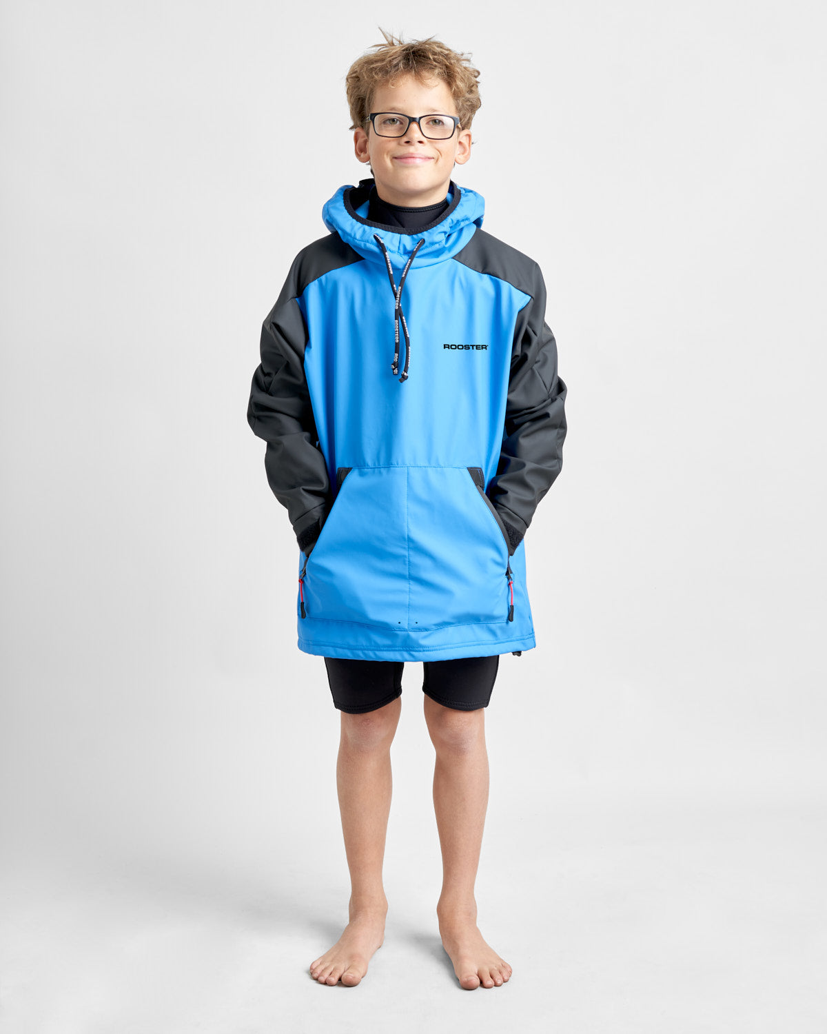 Rooster Aquafleece sweat capuche junior bleu Junior Small