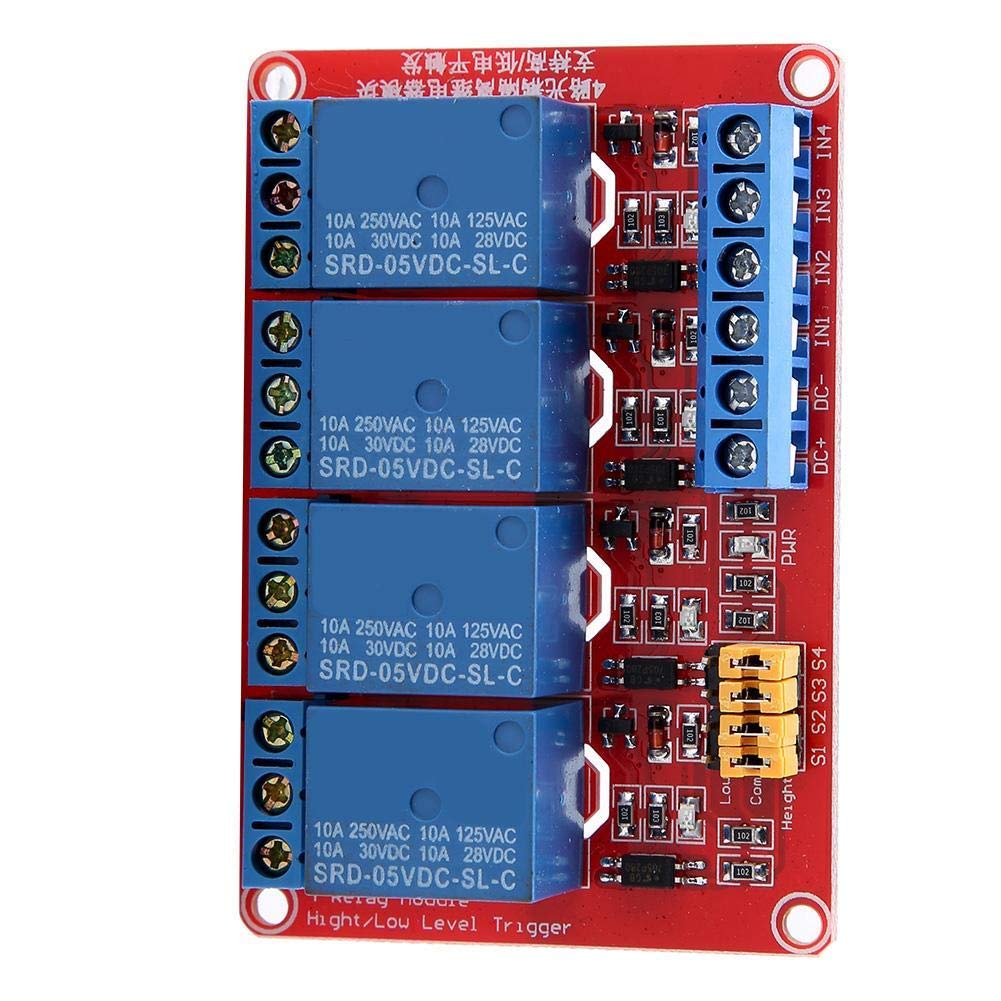 FTVOGUE Module Relais 4 Canaux 5V Optocoupleur