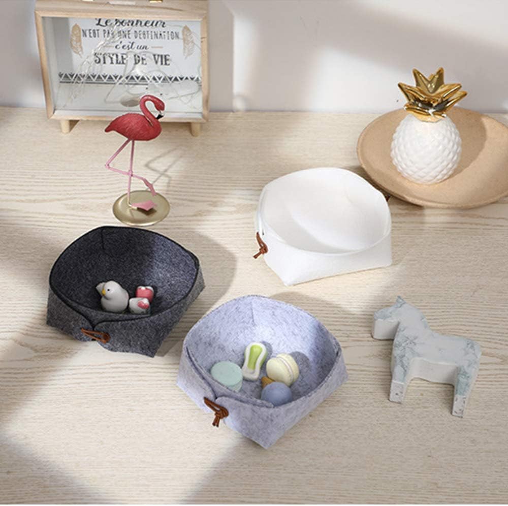 Tissting Boîte rangement feutre pliable lot de 3 petite