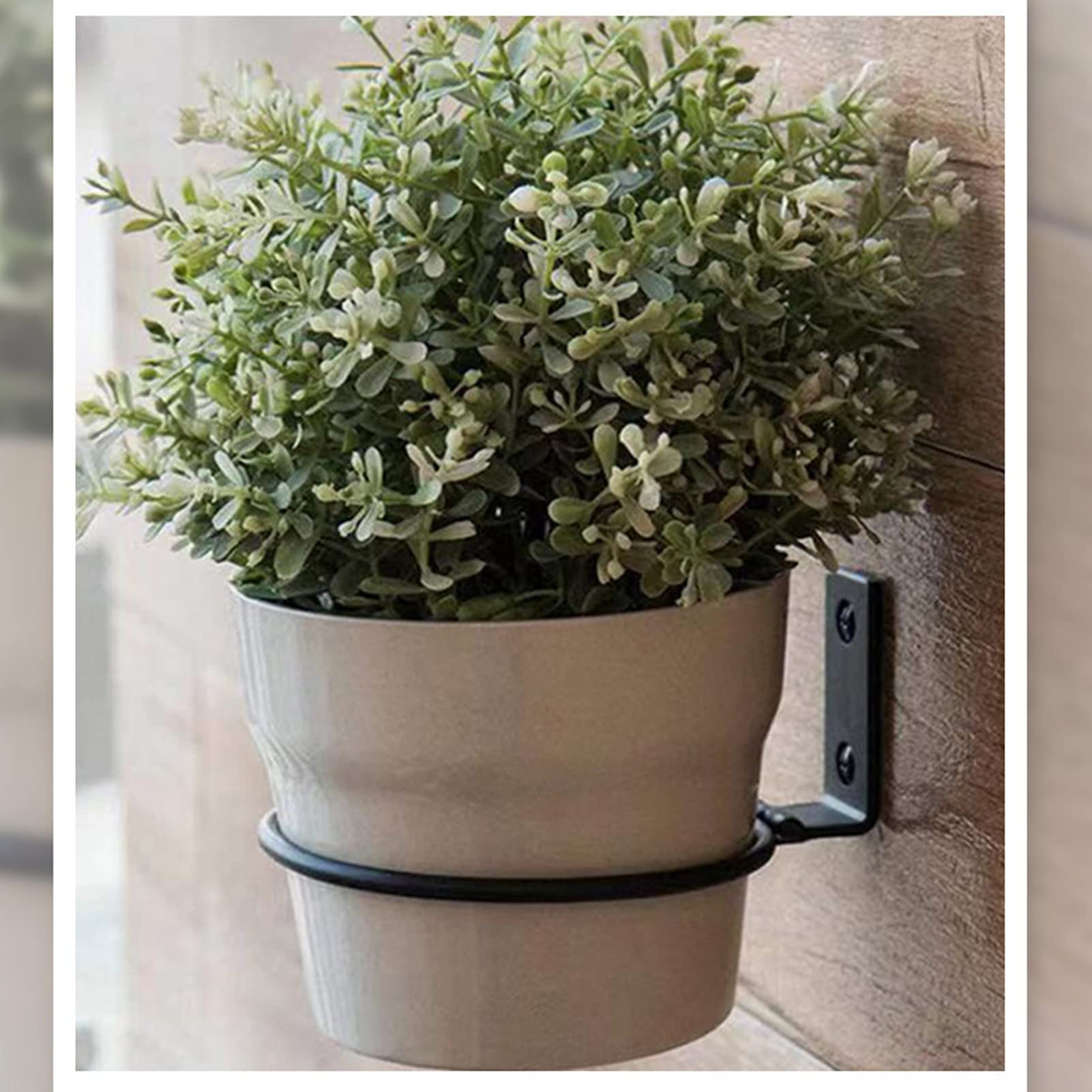 Tissting Support Pot Fleur Mural Pliable 6" Lot 3 Noir