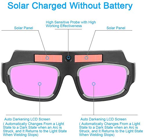 Ejoyous Lunettes soudure auto-obscurcissantes solaires teinte 11