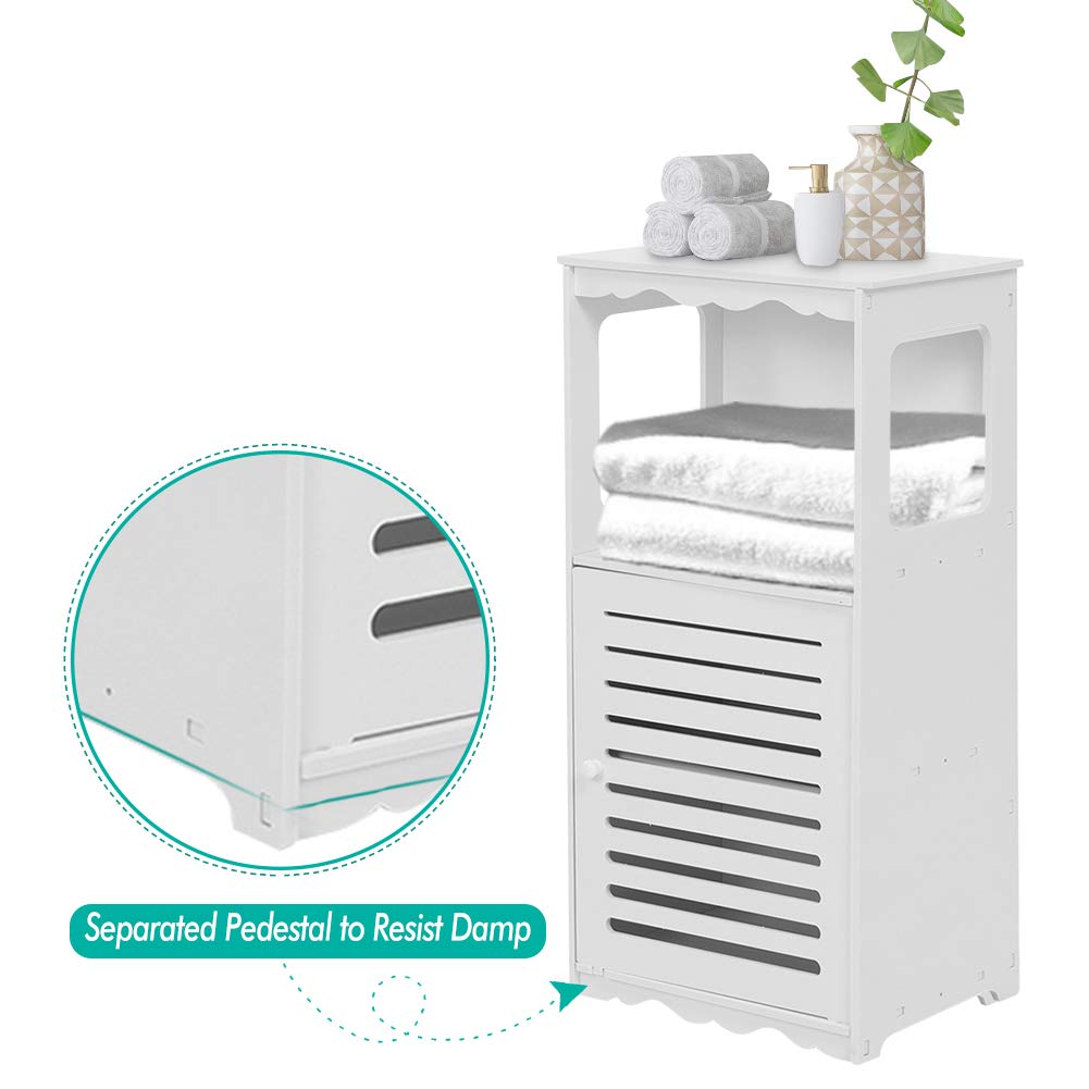 Ejoyous Bathroom petite armoire blanche 3 niveaux 39,5x28x80cm