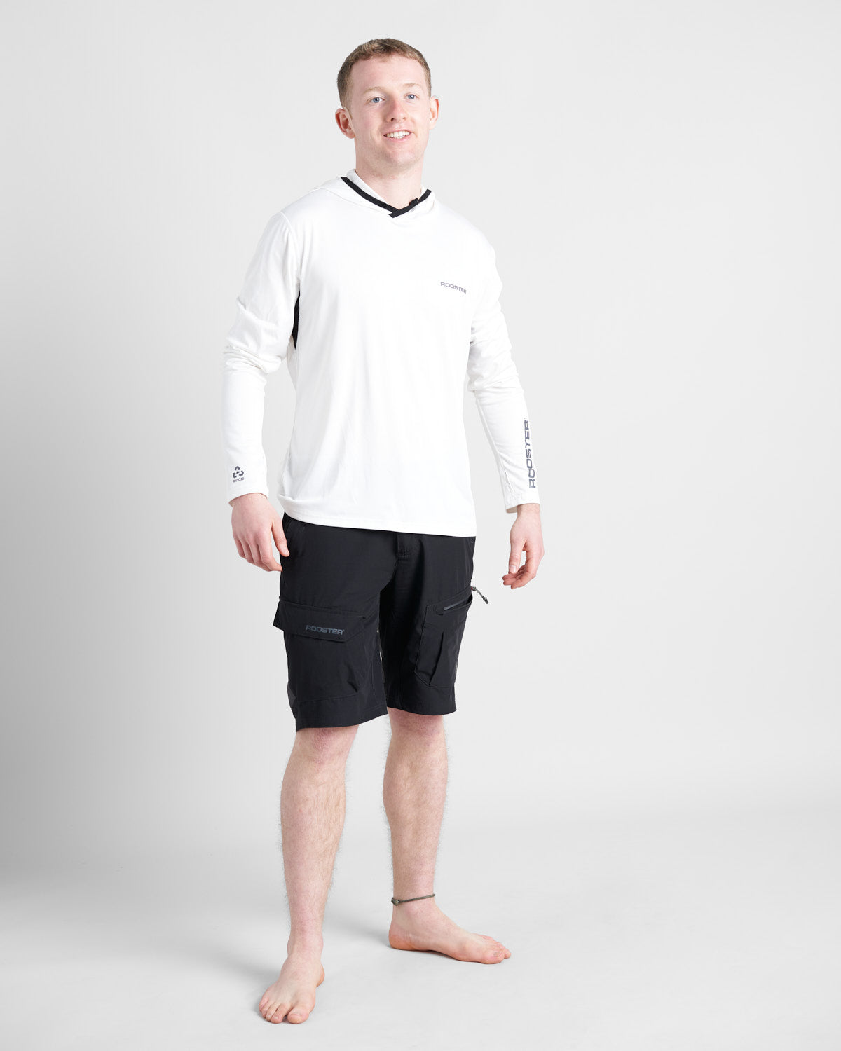 Rooster Tech Tops t-shirt UV capuche gris manches longues