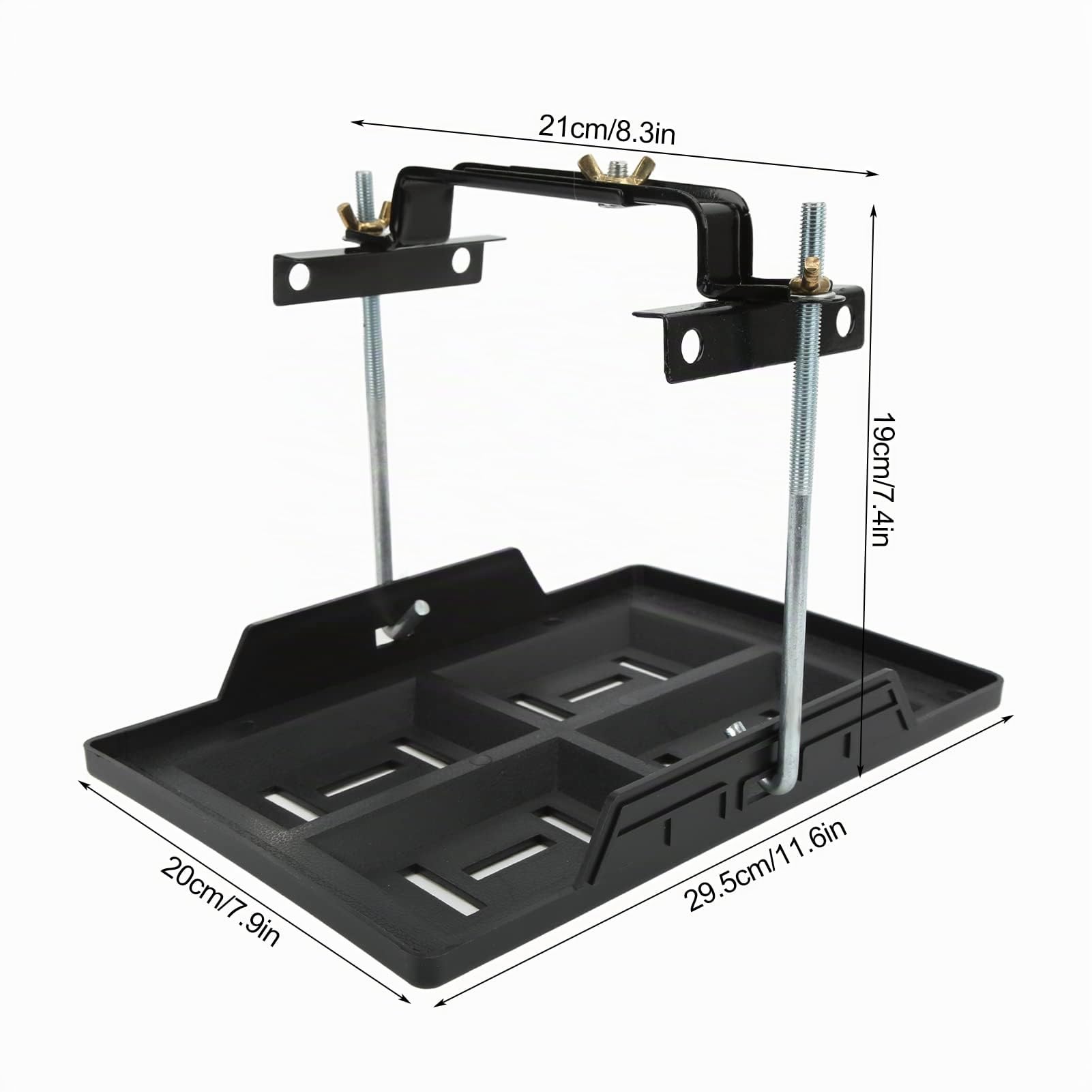 Tissting Support Plateau Batterie Voiture Noir 28 cm