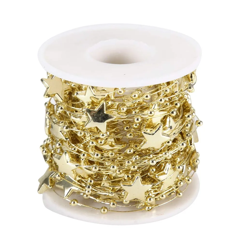 Tissting DIY chaîne perles étoile or 10 m bijoux