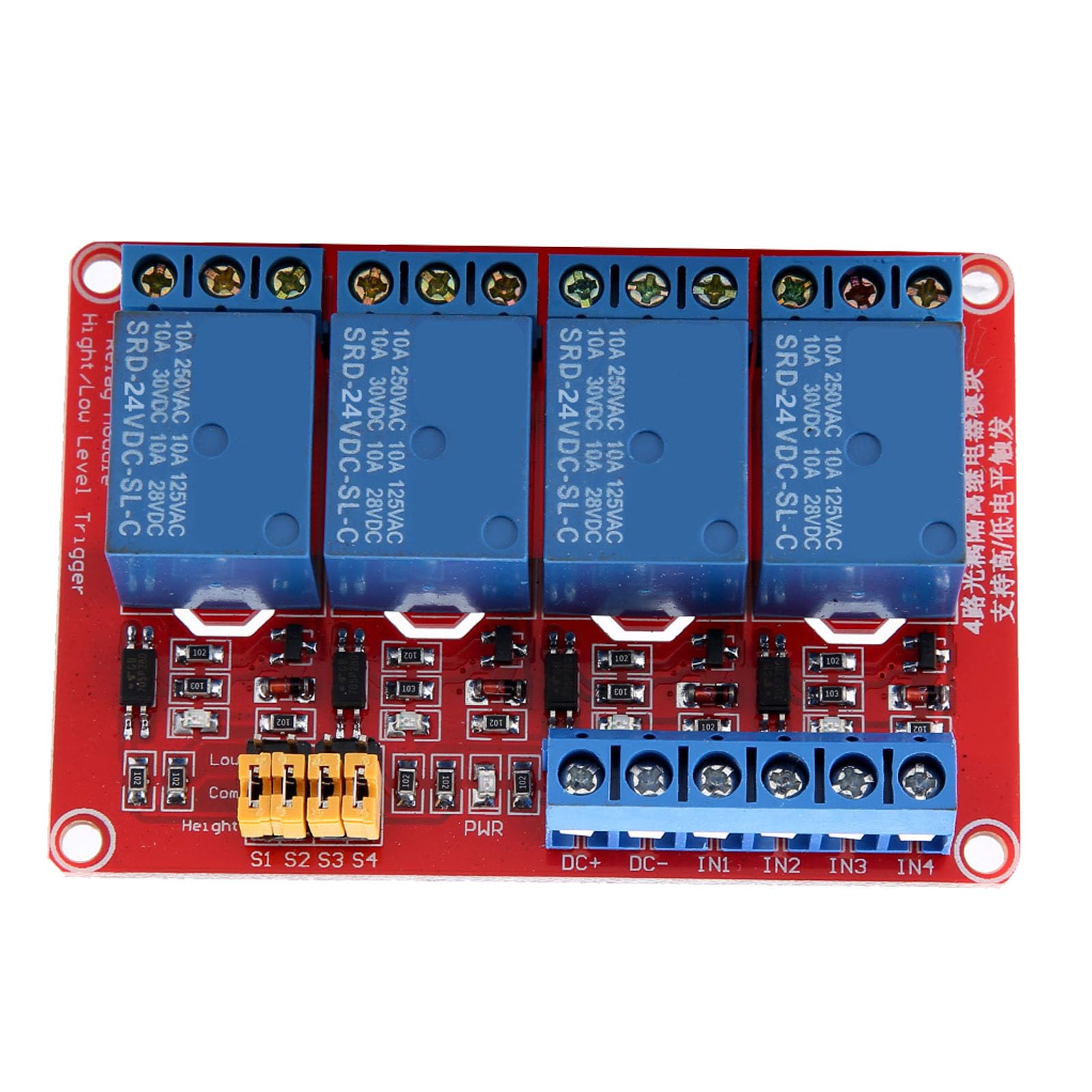 FTVOGUE module relais 4 canaux 24V CC optocoupleur