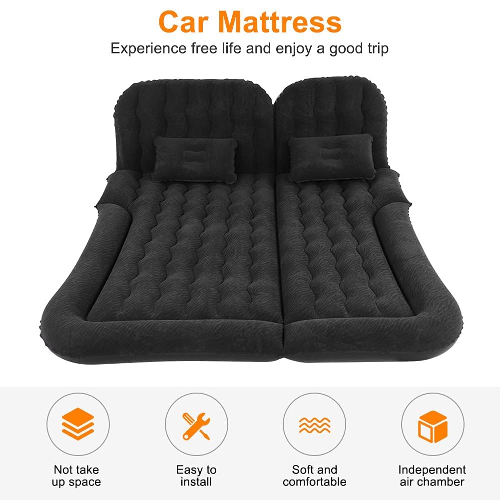Ejoyous matelas gonflable voiture SUV noir + pompe