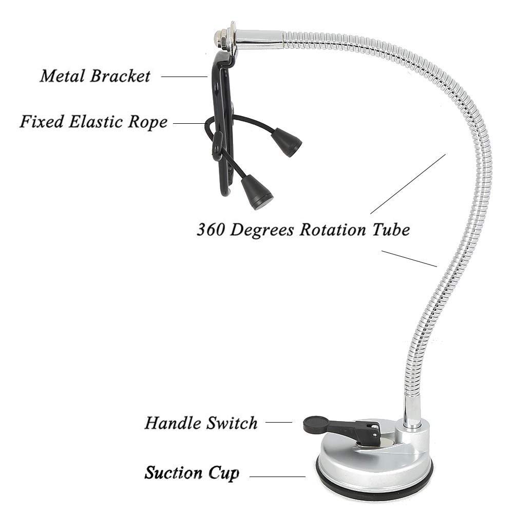 Ejoyous Support Sèche-Cheveux Ventouse Rotatif 360° Mains Libres