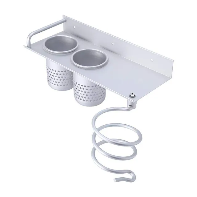 Ejoyous Bathroom support sèche-cheveux mural alu 29 cm