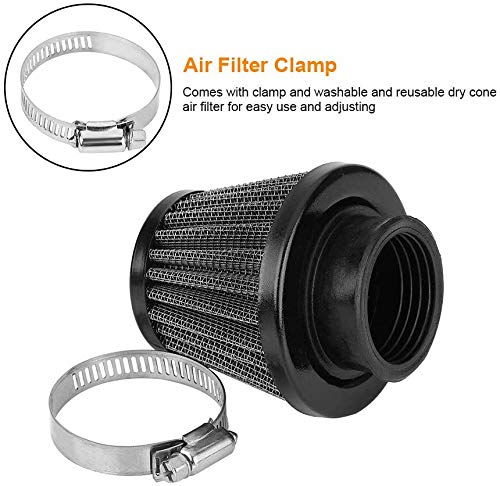Ejoyous Filtre à air moto 38 mm noir universel
