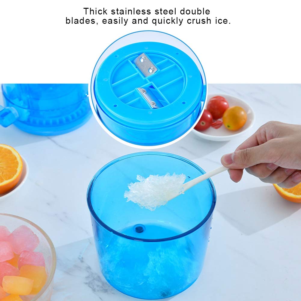 Tissting Broyeur à Glace Manuel Bleu 20 cm Inox