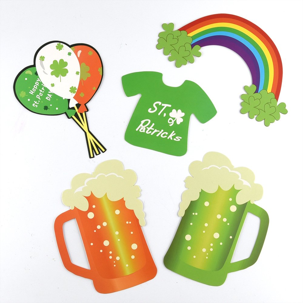 FEPITO Party Decorations photobooth Saint-Patrick 38 pièces carton