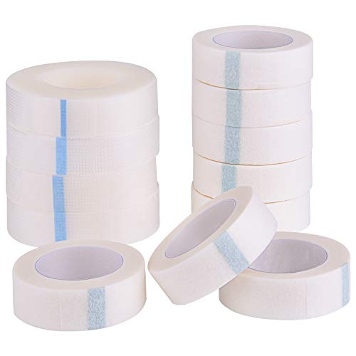 FEPITO 12 Rouleaux Ruban Extension Cils Micropore 9m