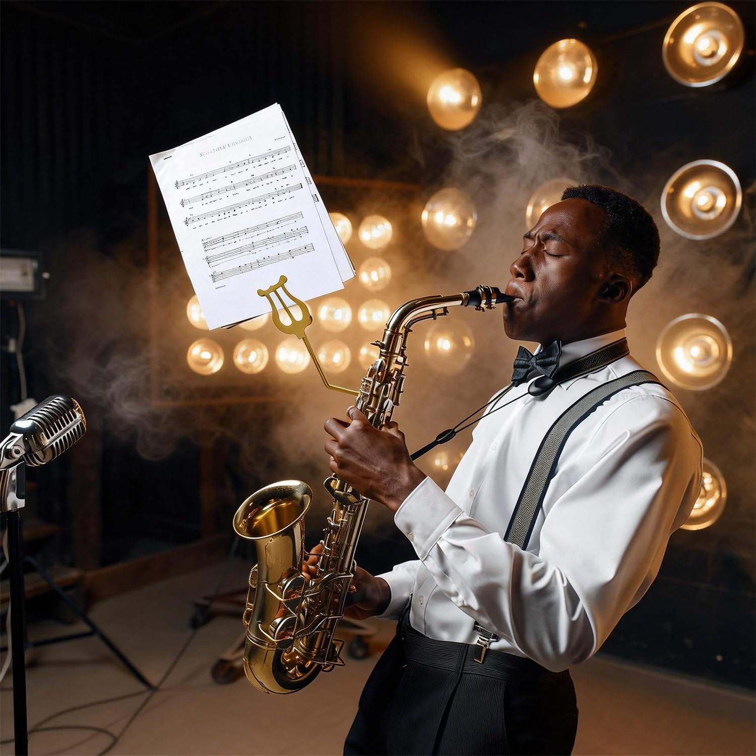 Tissting DIY pince partition saxophone alto ténor doré