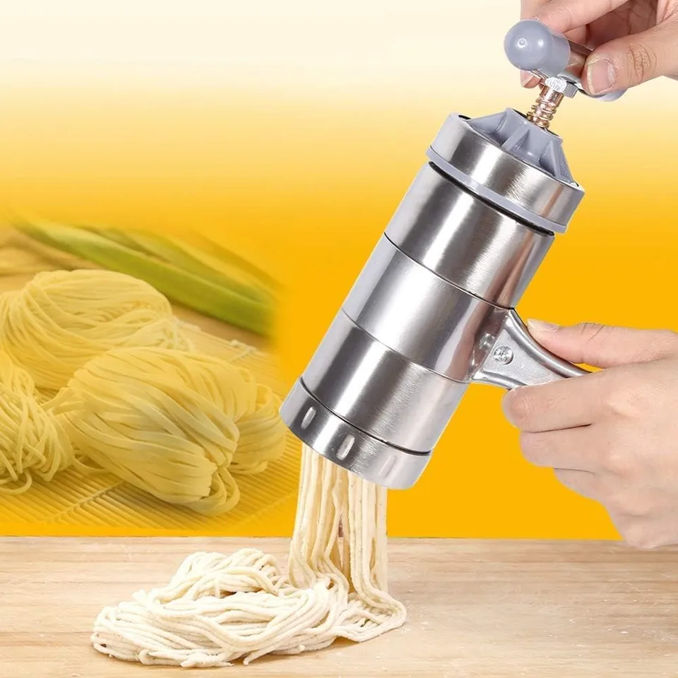 Jadeshay machine à pâtes manuelle inox 5 moules
