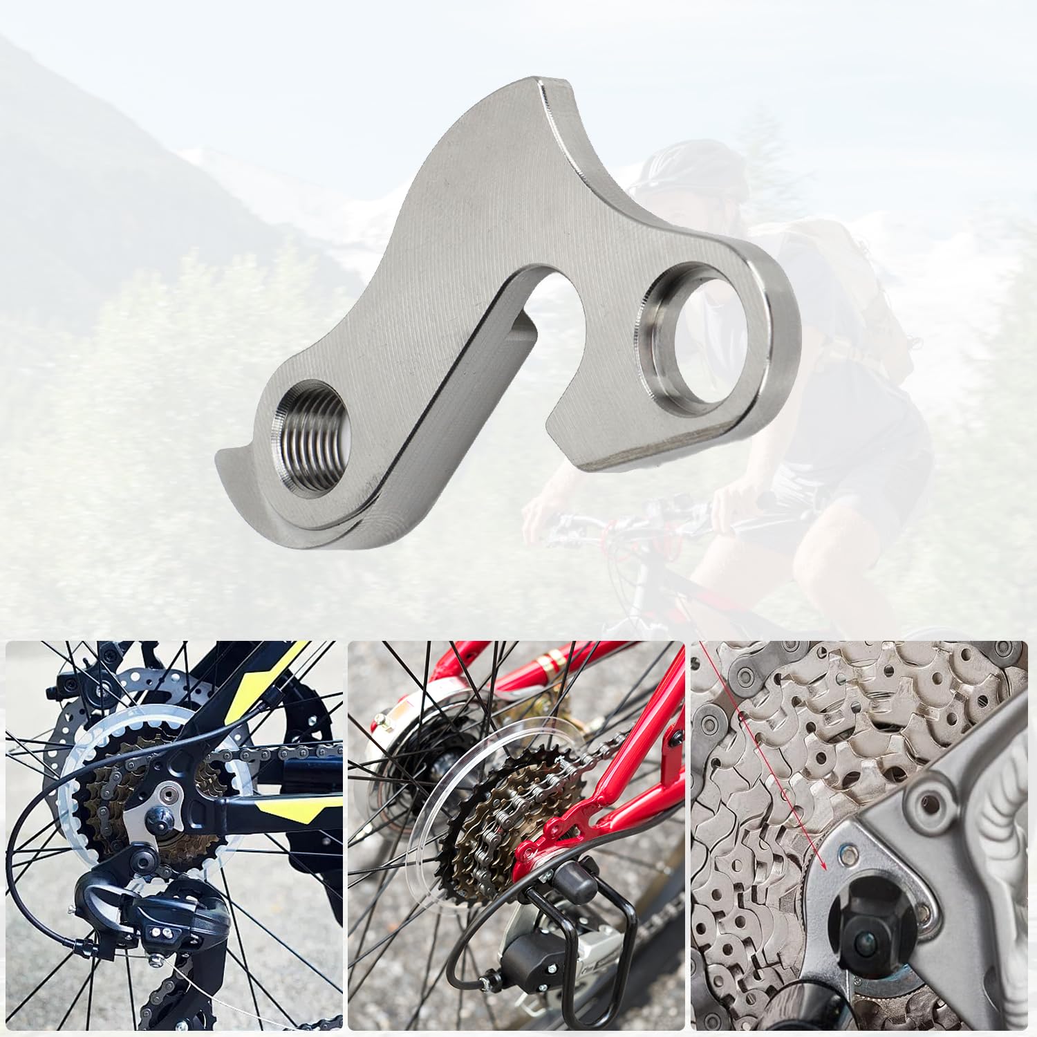Tissting Crochet Patte Dérailleur Arrière Vélo Inox + Vis