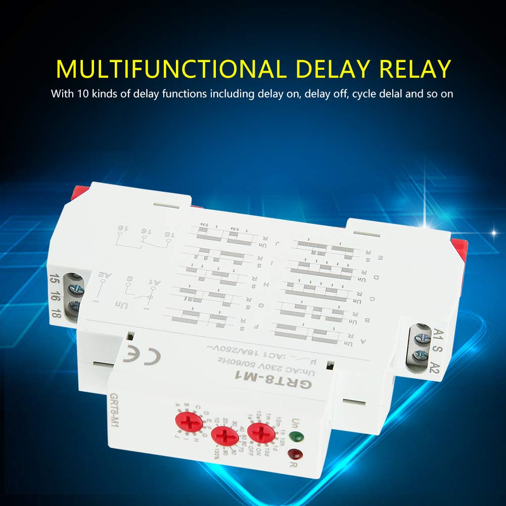 Jadeshay Installation Électrique relais temporisé GRT8-M1 220V