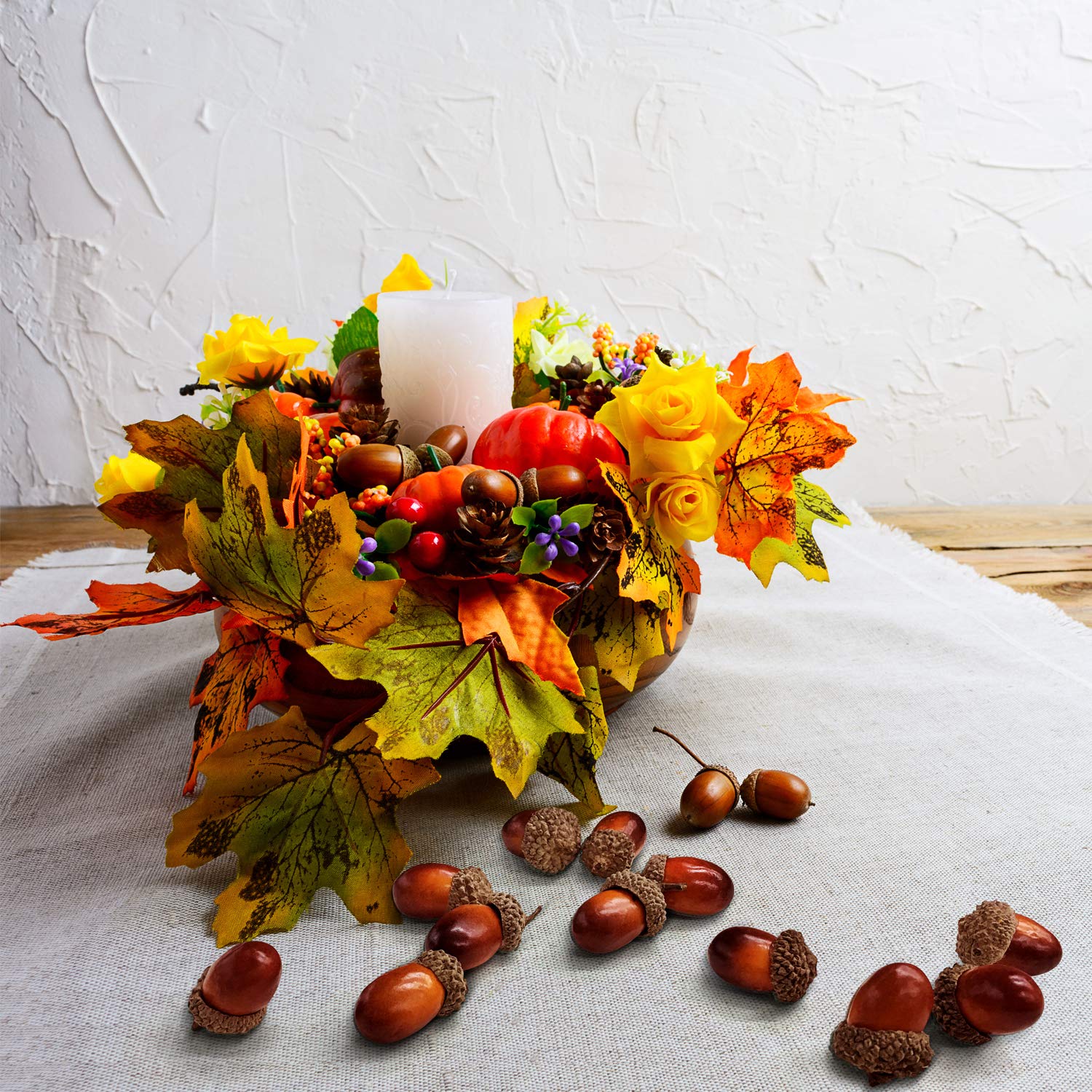 FEPITO Party Decorations feuilles automne + glands 350 pcs