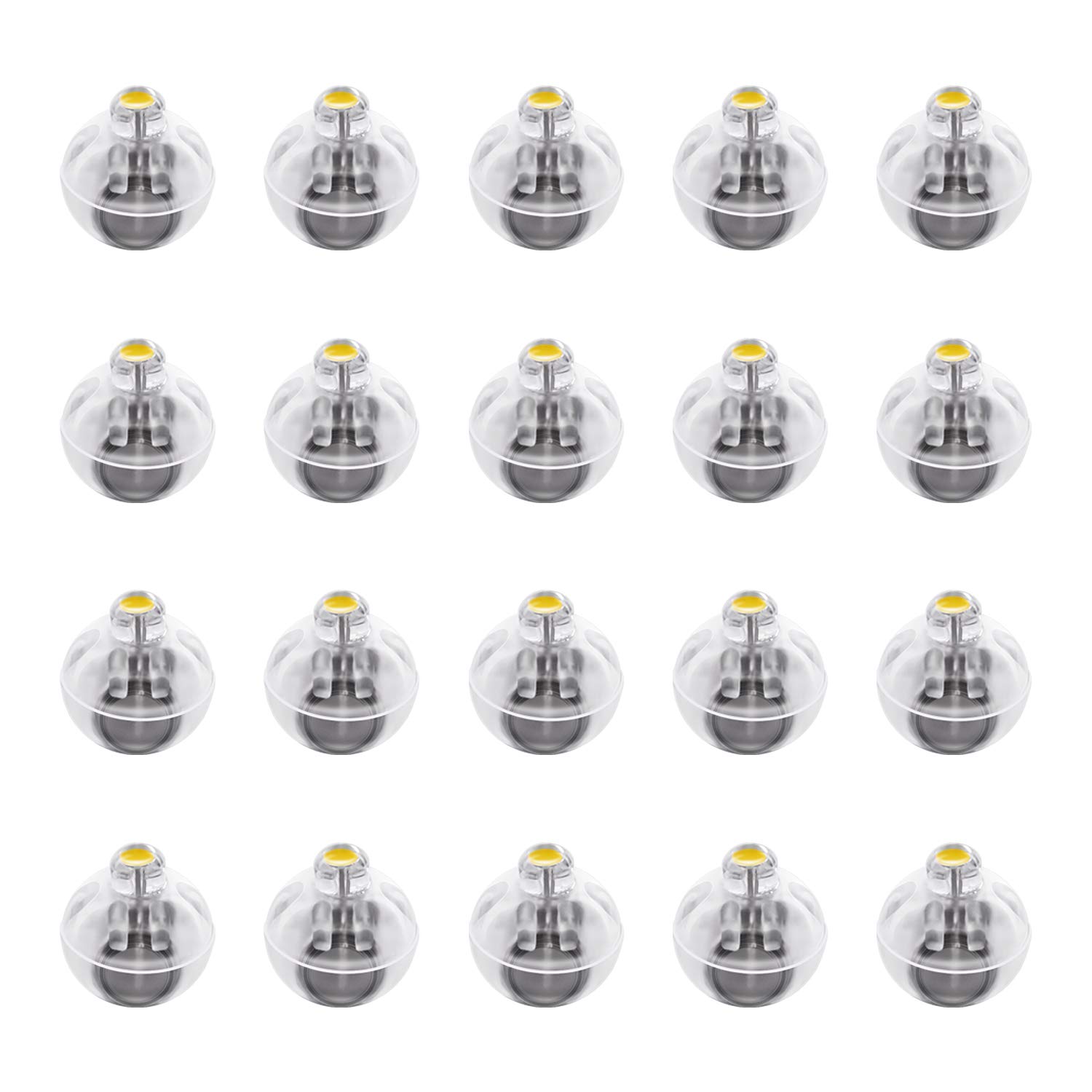 FEPITO Party Decorations boules LED jaune chaud 20 pièces 1,4 cm