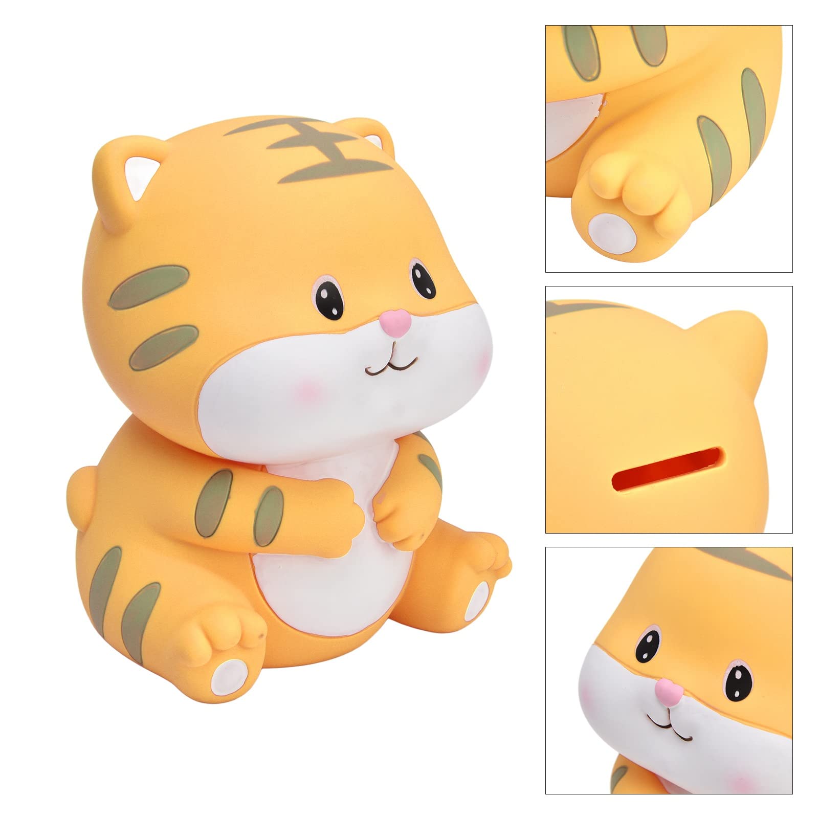 Tissting HOME DECORATION tirelire tigre vinyle 14cm orange