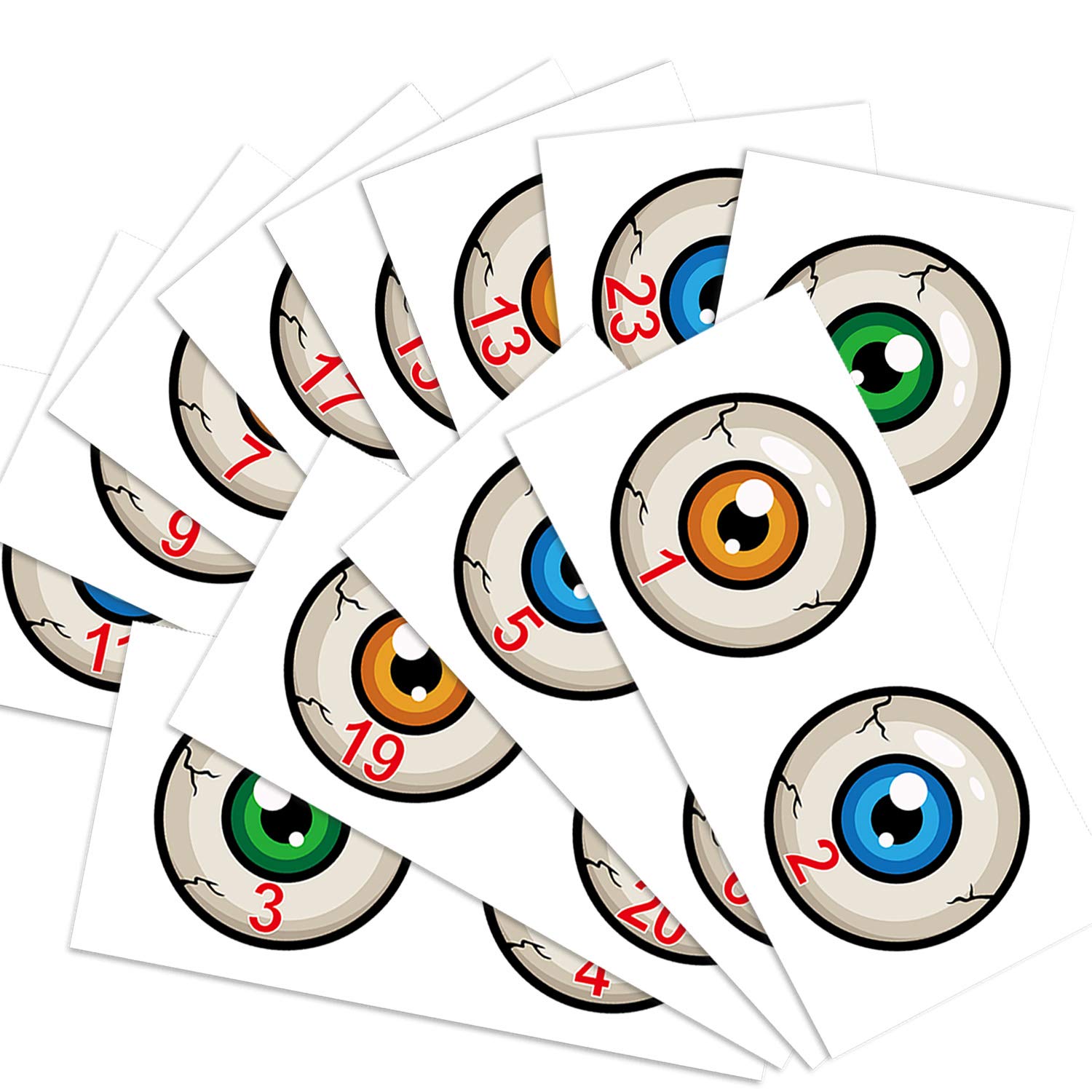 FEPITO Party Games jeu Halloween zombie 24 yeux 72x54 cm