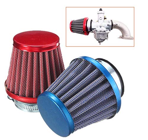 Ejoyous Filtre à Air Moto 38 mm Bleu Universel Quad Pit Bike
