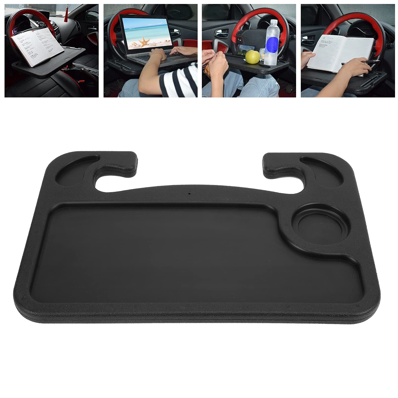Tissting Vehicle tablette volant voiture ABS noir 42x28 cm
