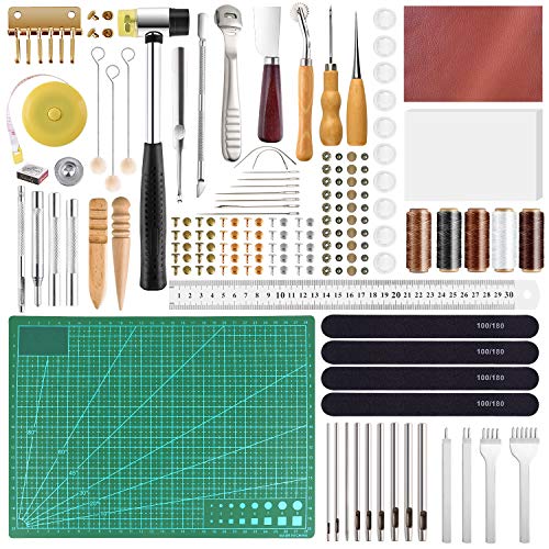 FEPITO kit outils cuir 58 pièces couture main