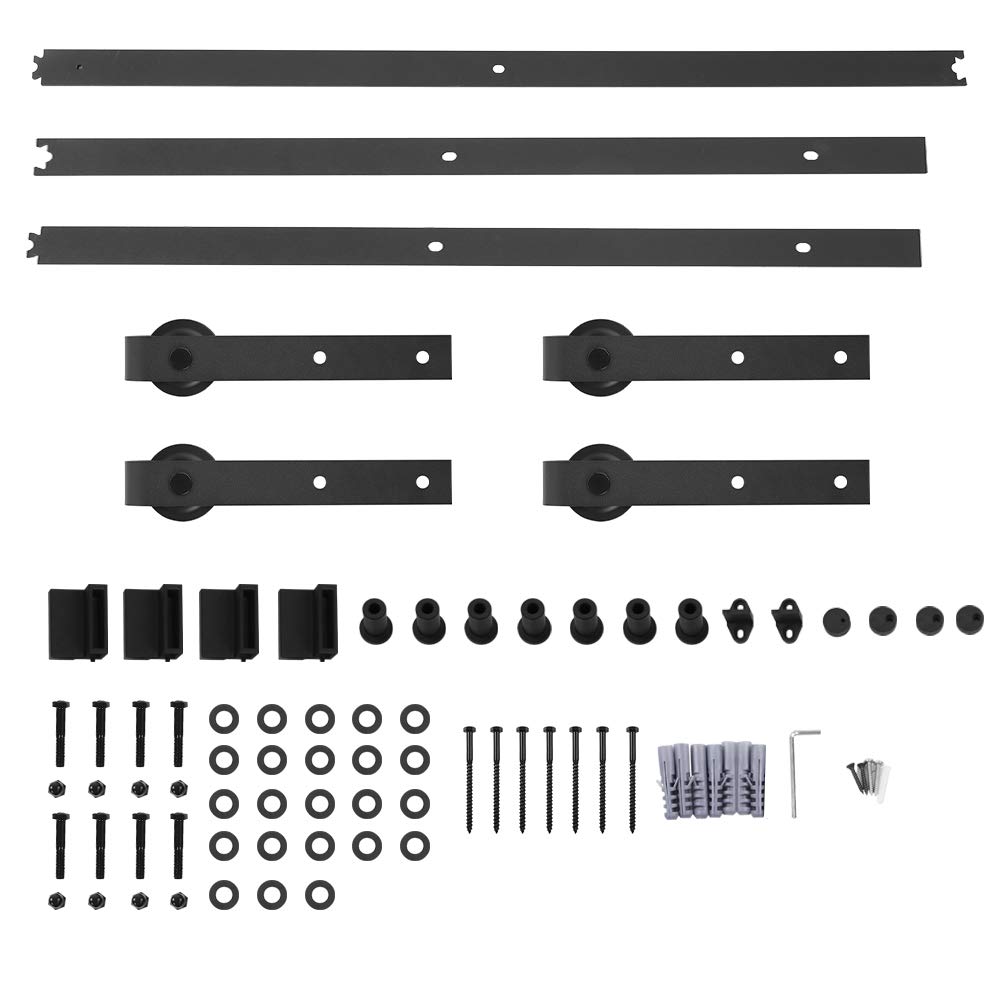 Ejoyous Kit Rail Porte Coulissante Double 10FT Acier