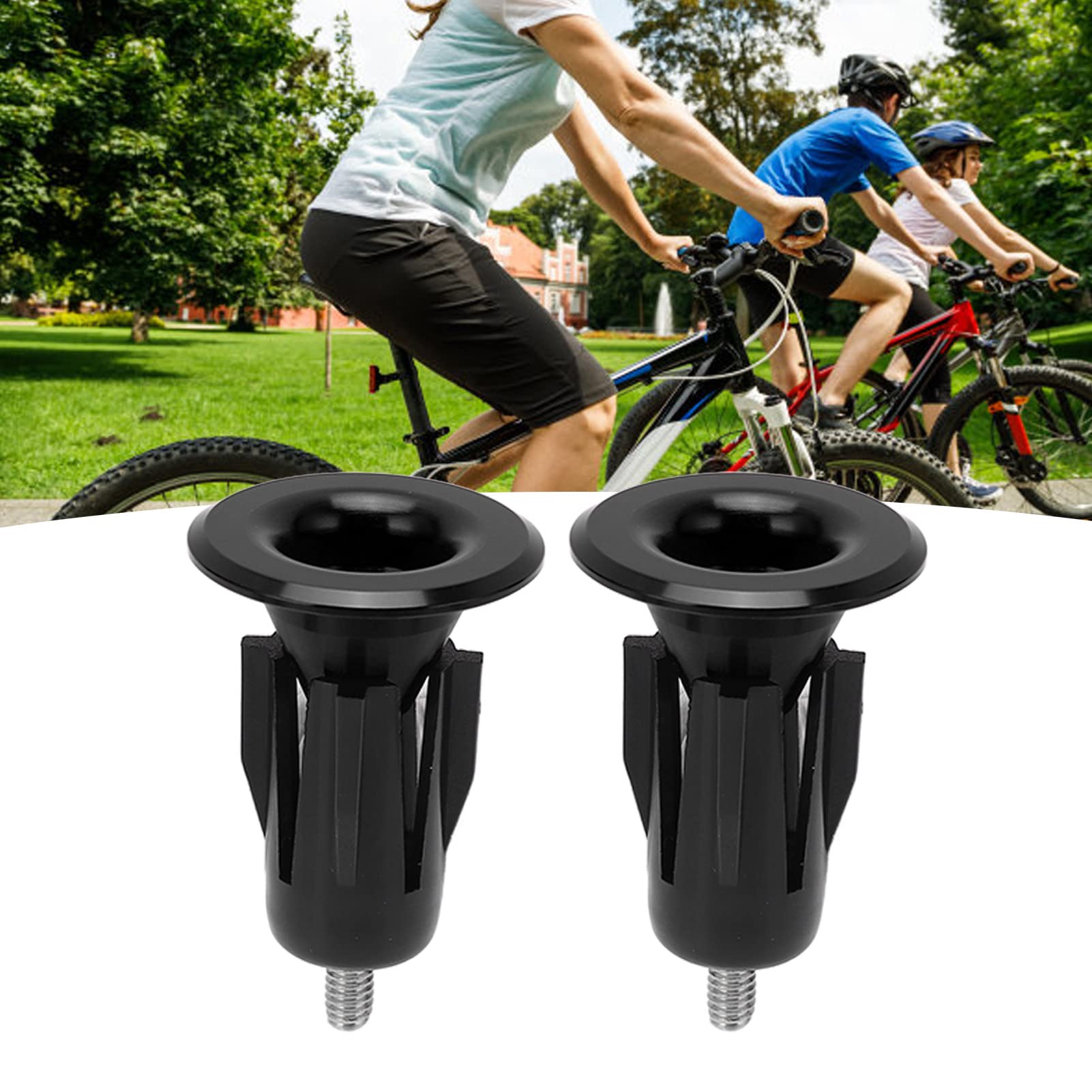Tissting bouchons guidon vélo alu noir paire