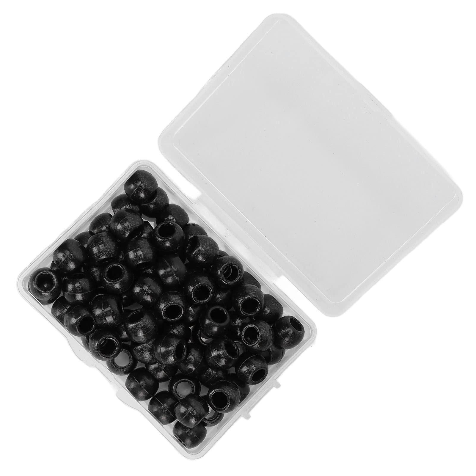 Tissting Perles Barbe Dreadlocks Plastique Noir 70 Pièces
