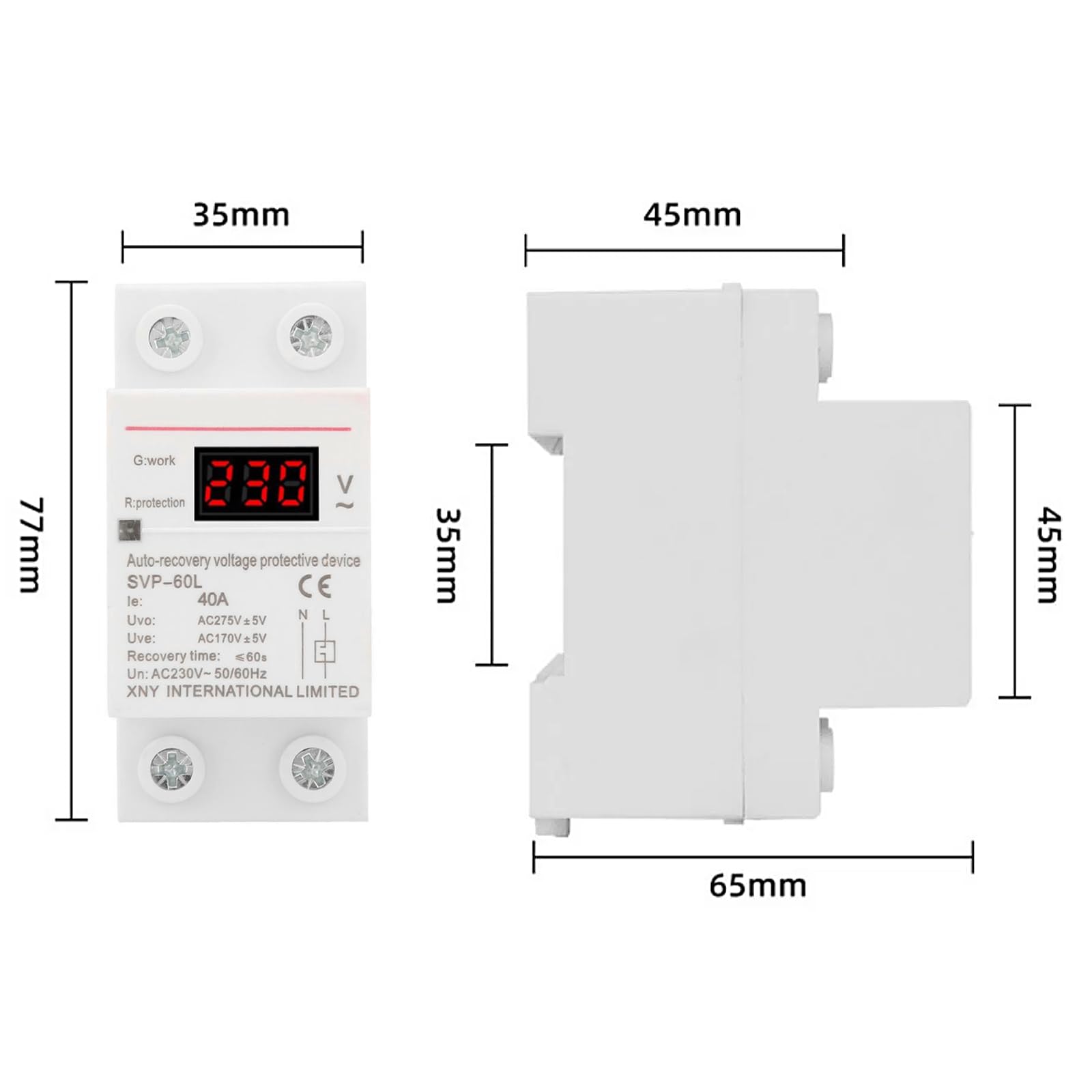 Jadeshay Installation Électrique protecteur de tension 230V 40A auto