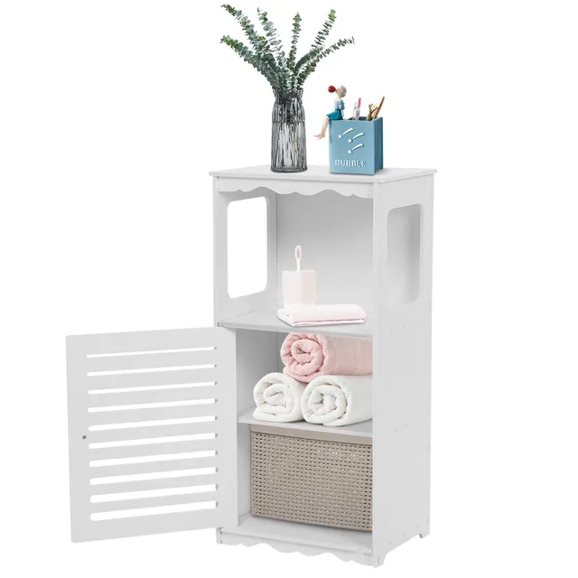 Ejoyous Bathroom petite armoire blanche 3 niveaux 39,5x28x80cm
