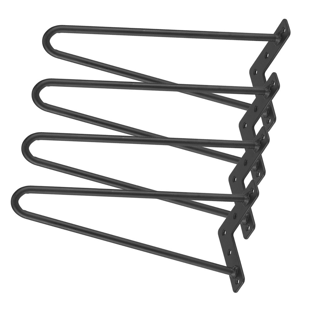 Ejoyous Home Improvement Tool pieds table epingle 30 cm noir lot 4