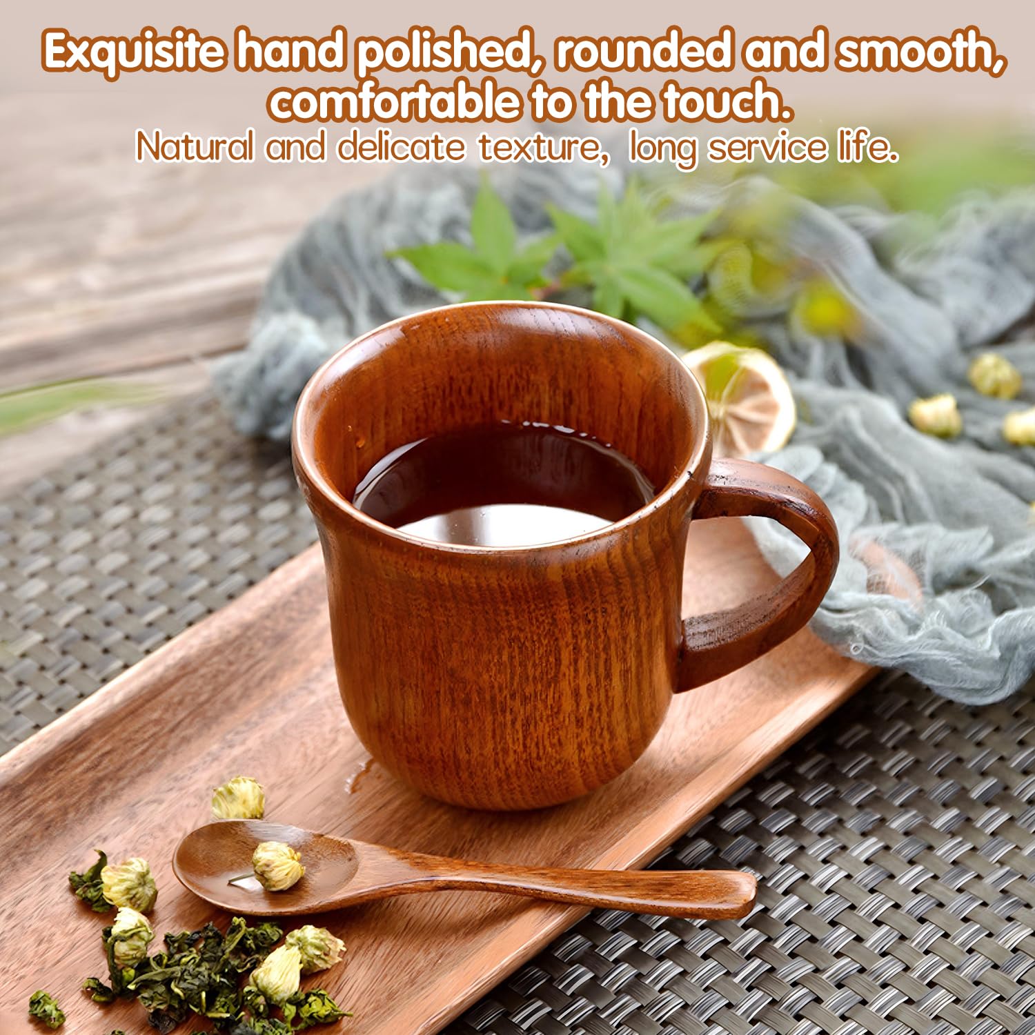 Tissting Tasse Café Bois 300ml Poignée Isotherme