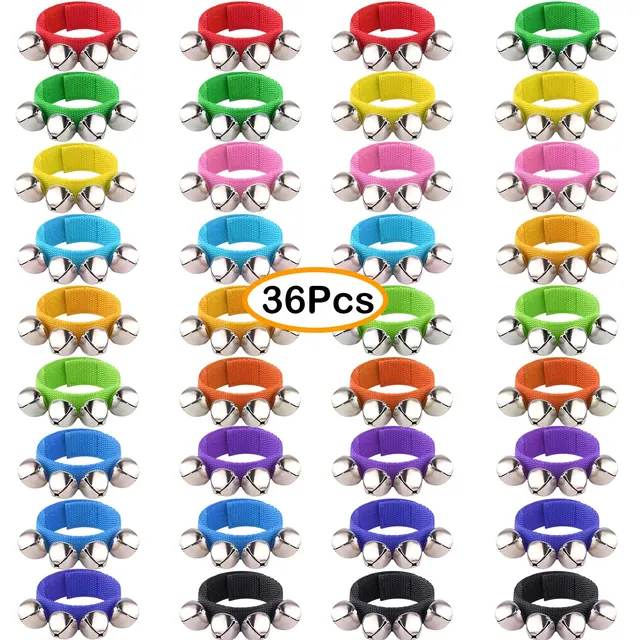 FEPITO Party Decorations bracelets cloches jingle 36 pcs 12 couleurs