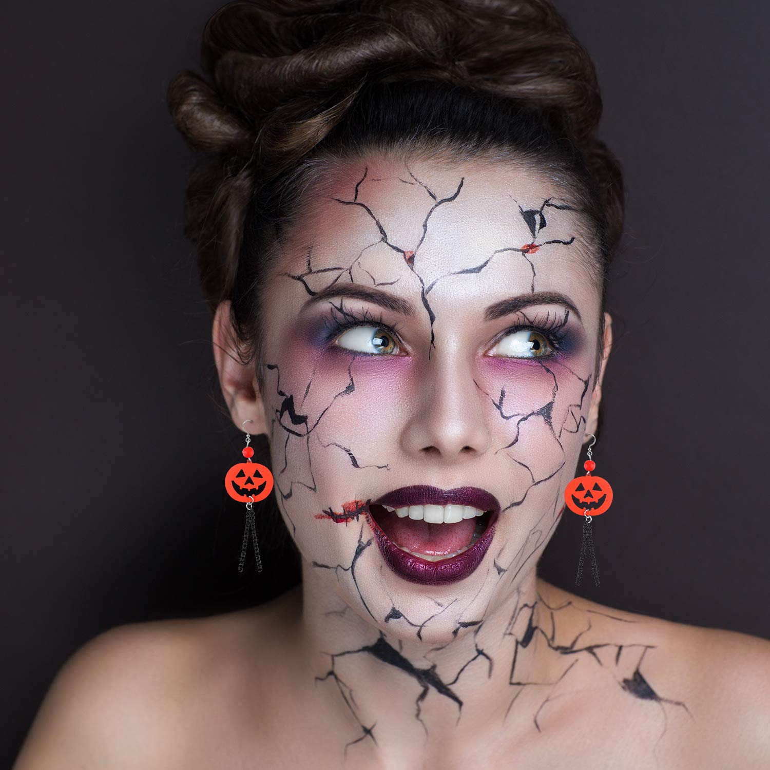 FEPITO Apparel & Costume Accessories boucles d'oreilles Halloween 8 paires
