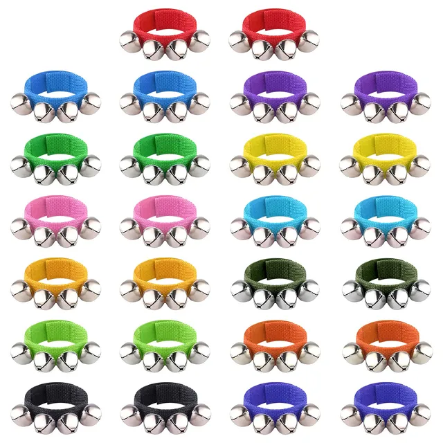 FEPITO Bracelets Cloches Noël 26 Pièces Multicolore Percussion