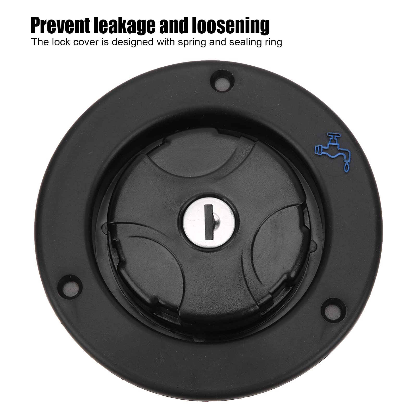 Tissting Bouchon eau verrouillable noir camping-car bateau