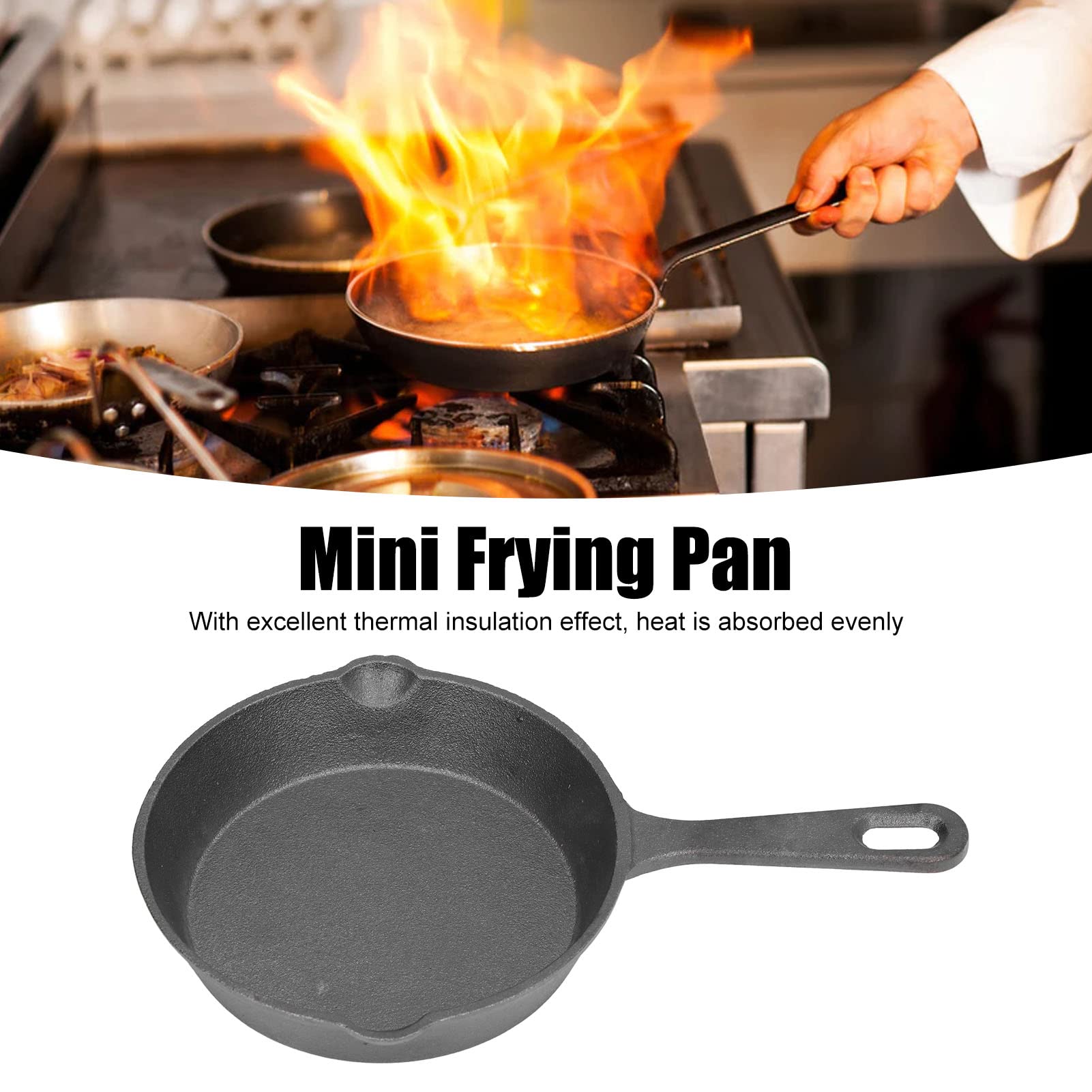 Tissting Mini Poêle Fonte 14 cm poêle oeufs induction