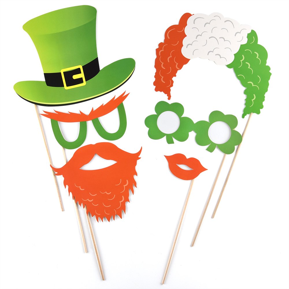 FEPITO Party Decorations photobooth Saint-Patrick 38 pièces carton