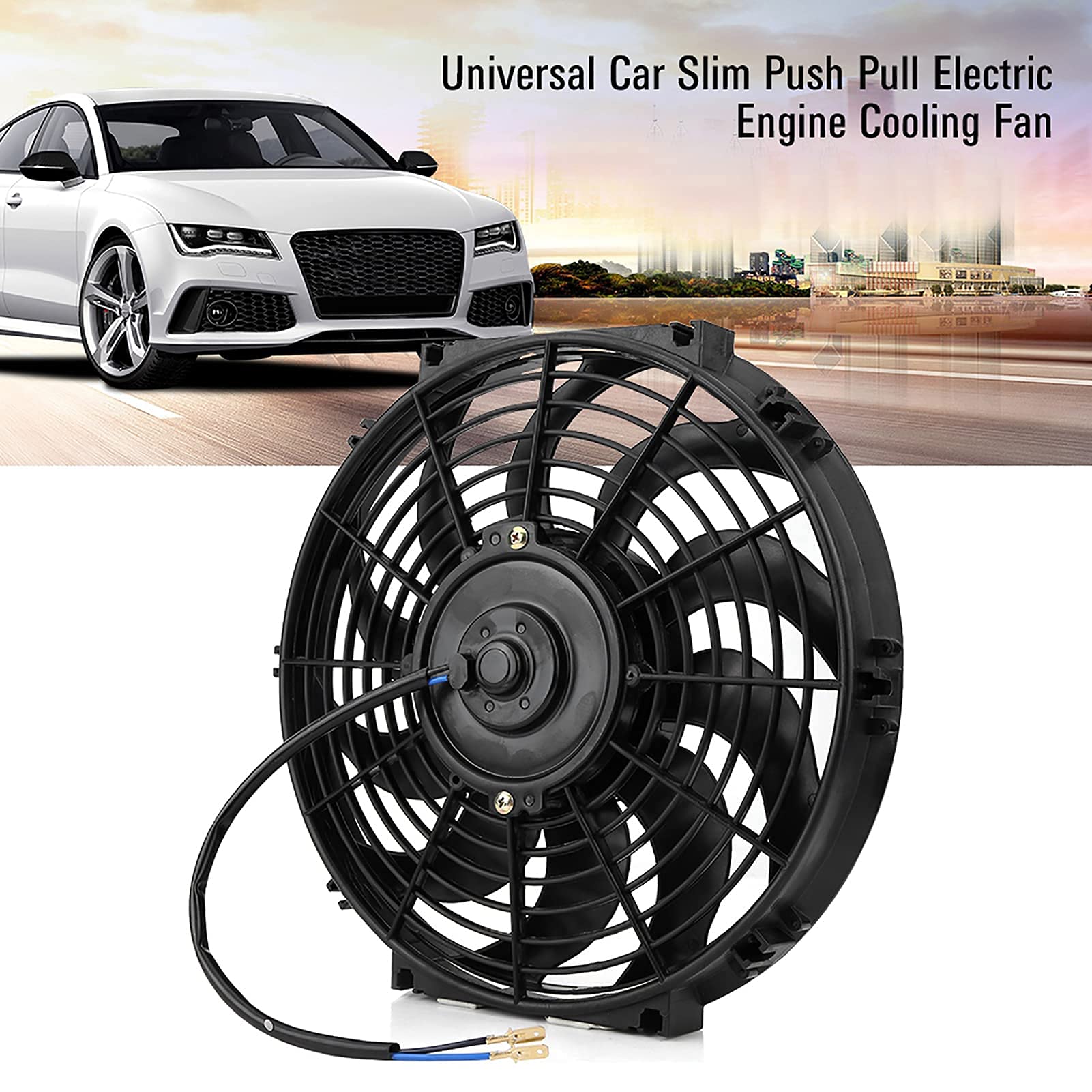 Ejoyous Ventilateur Refroidissement Moteur 12V 80W 30cm