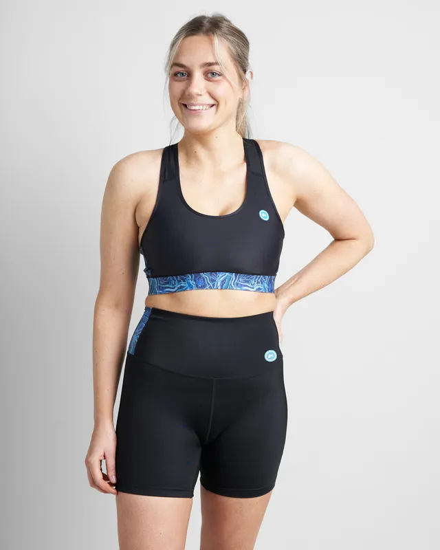 Rooster Tech Bottoms Short Taille Haute Femme Sea Grass UK6-8
