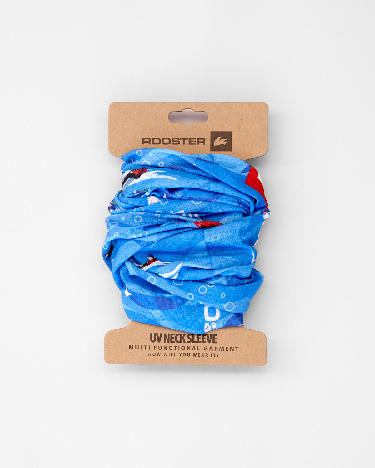 Rooster Hats & Headwear UV Neck Sleeve tour de cou bleu polyester recyclé