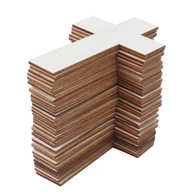 Tissting Home croix bois bricolage 11x7 cm lot 36