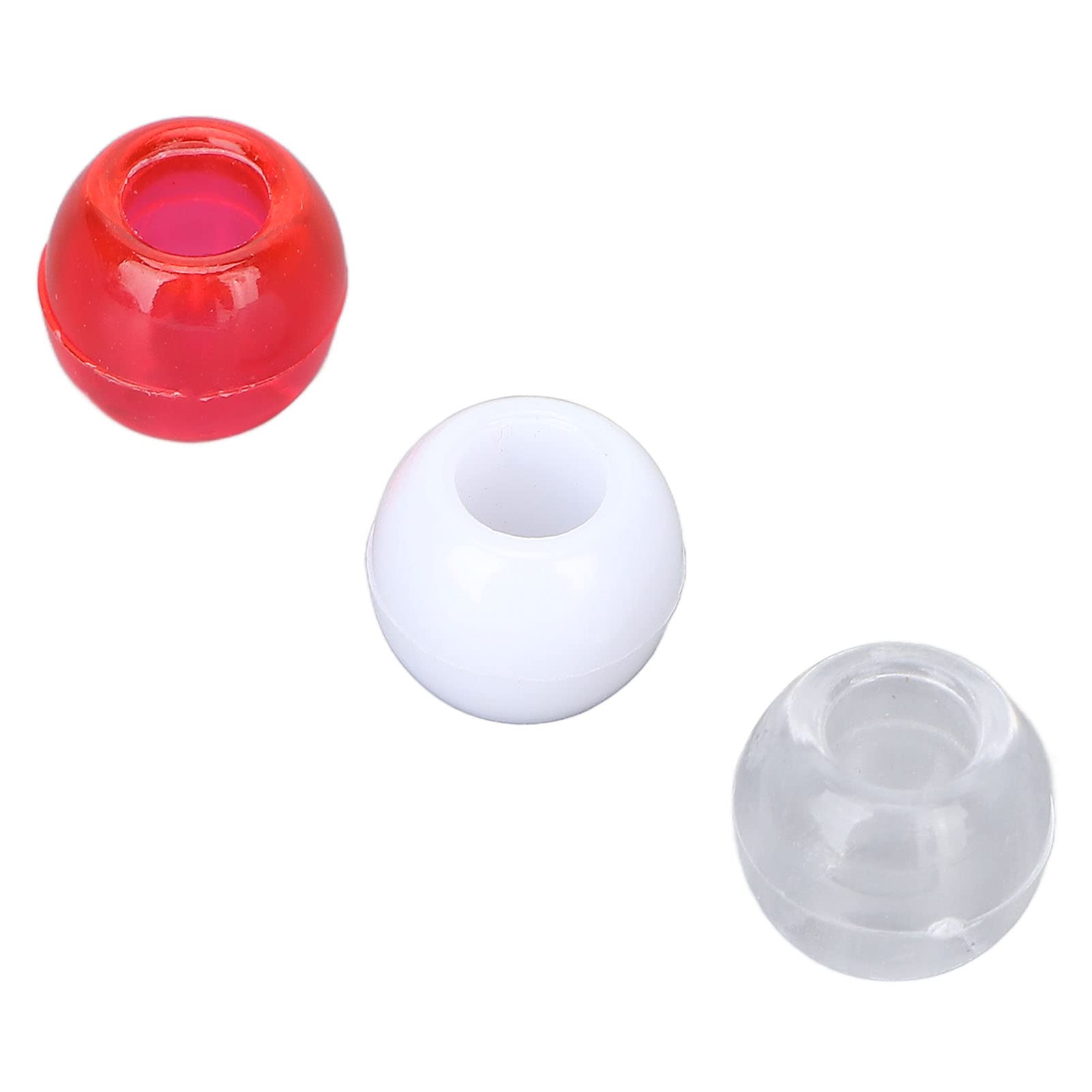Tissting perles cheveux plastique rouge blanc 100 pcs