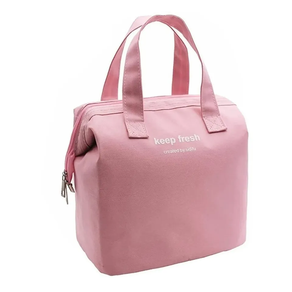 Tissting Sac Lunch Isotherme Rose Oxford 23x14x24 cm