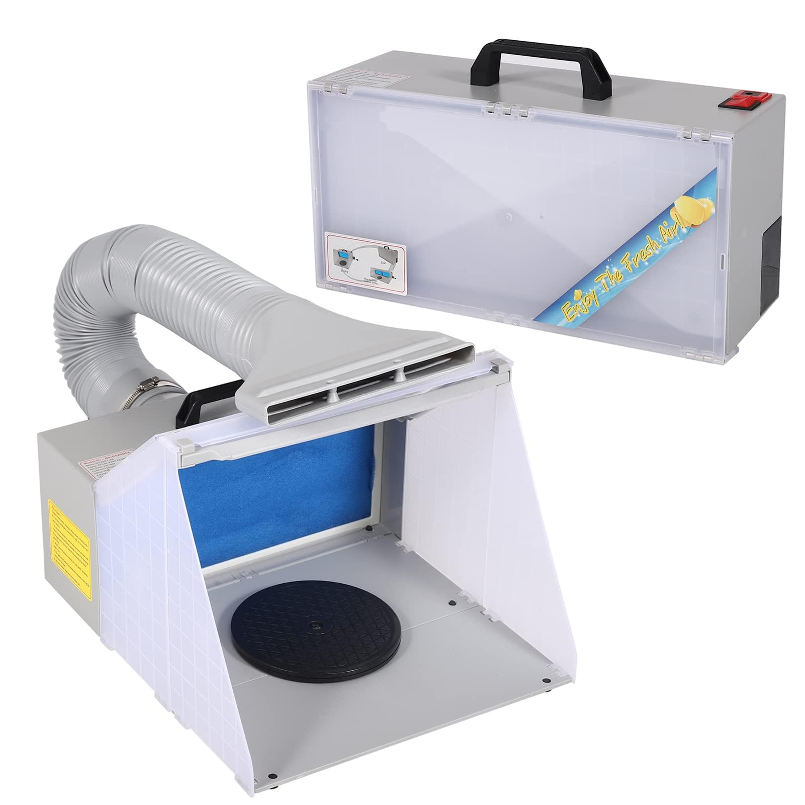 Ejoyous Cabine Aérographe 4 m³/min Cabine Peinture Filtre LED