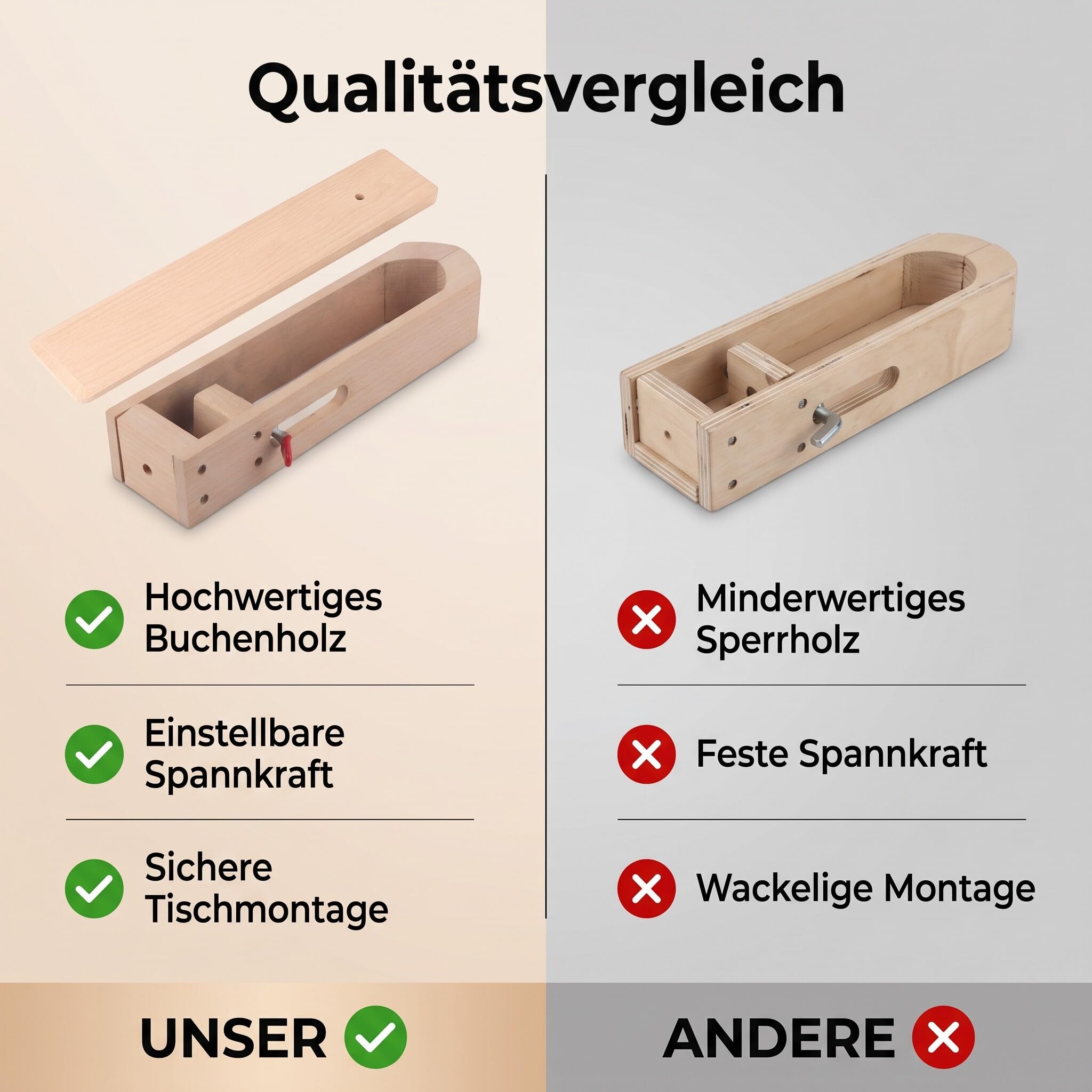 Ejoyous Home Improvement Tool pince cuir hêtre 360°