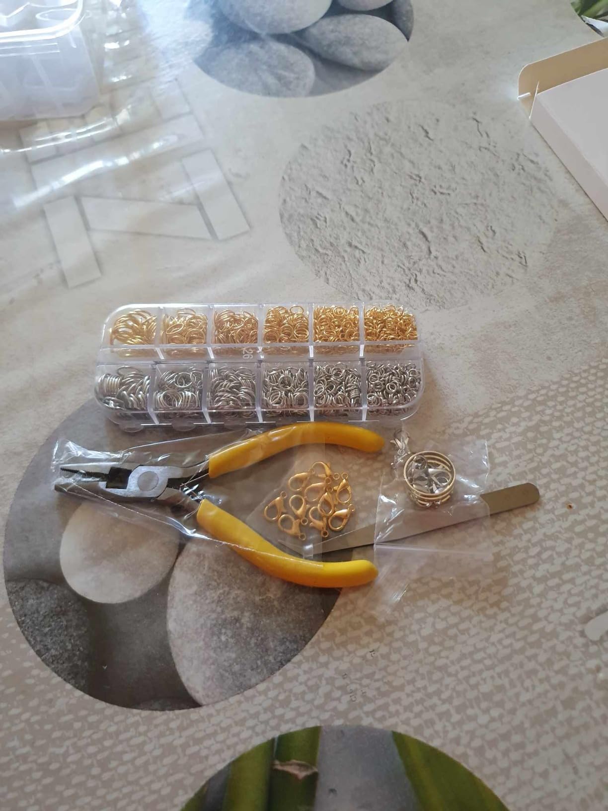 FEPITO Arts & Crafts Supplies kit bijoux argent 1540 pièces
